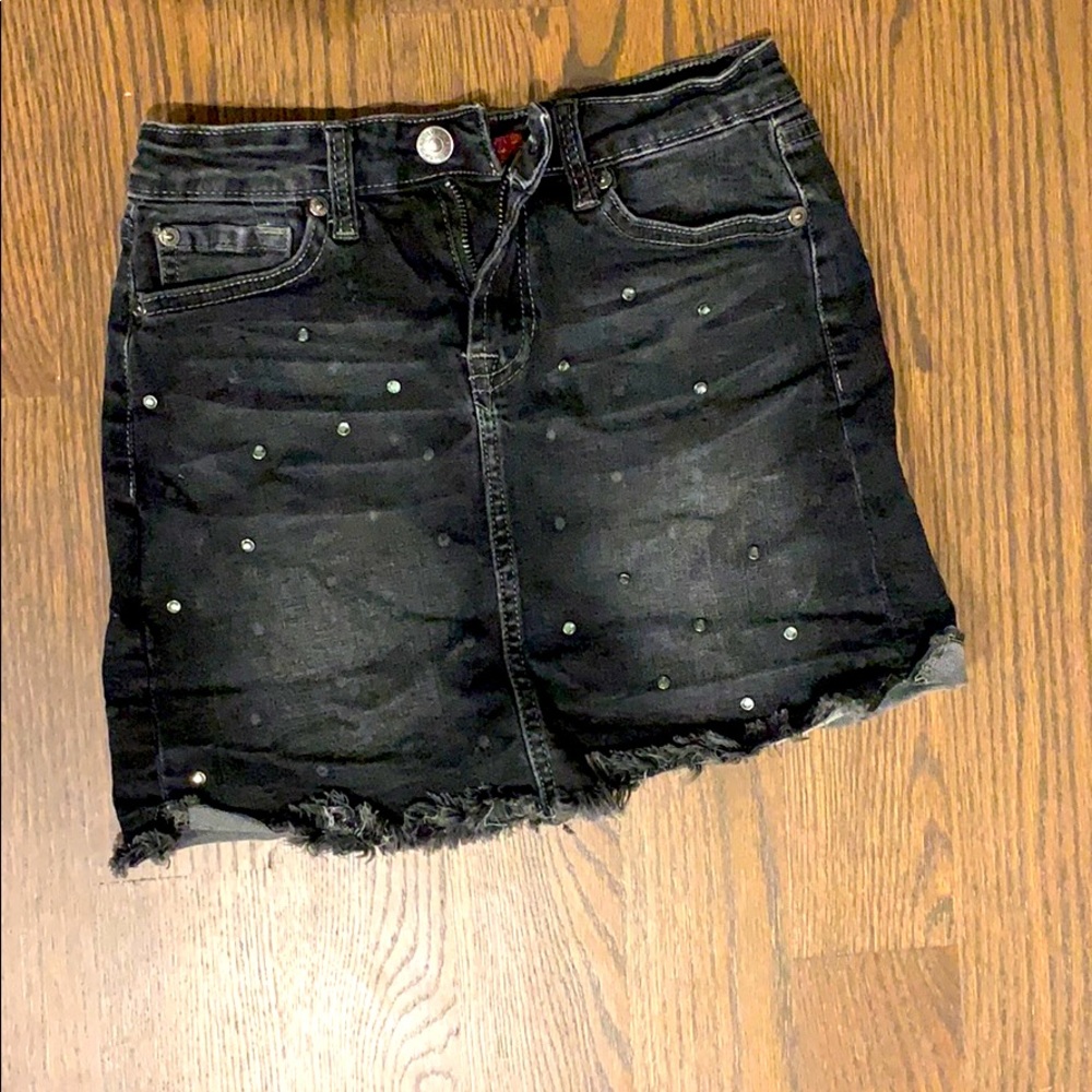 Black Denim Skirt